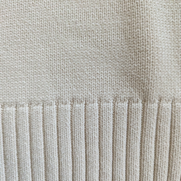 J Crew Cream Mock Neck Sweater 100% Cotton Size XXL - Picture 3 of 10